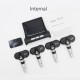 Solar TPMS Car Tire Pressure Alarm Monitor System 4 Wheel Internal Tyre Sensor Temperature D02N Visture