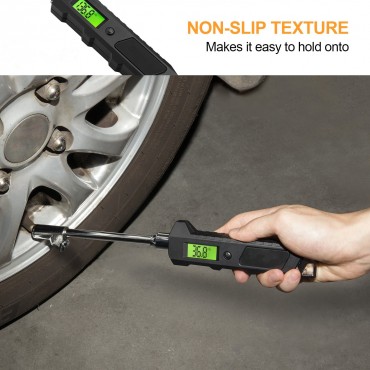 Digital Tire Pressure Gauge 230 PSI RV Heavy Duty Dual Head Stainless Steel Made for Truck Car with Larger Backlit LCD