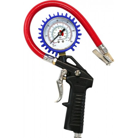  Heavy Duty 120 PSI Tire Inflator Gauge with Hose Quick Connect Plug