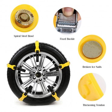 Car Snow Chains Snow Tire Chains for Most Cars Anti-slip Car Chains Car Emergency Chains All Season Anti-skid Snow Cables